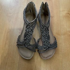 EUC metallic sandals